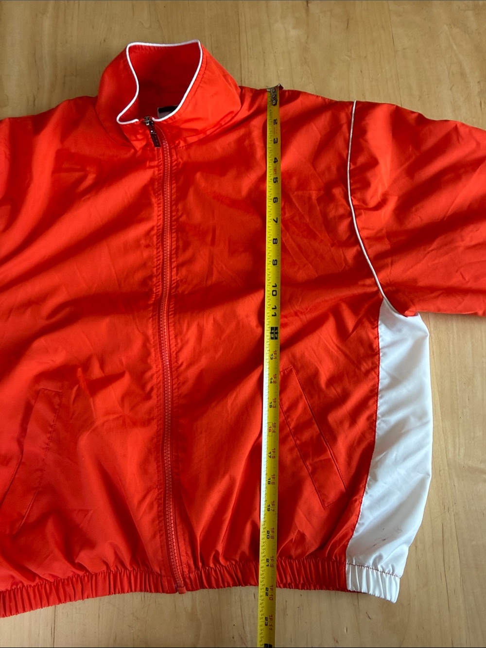 Augusta Sportswear Orange and White Kids Windbreaker Jacket - Picture 6 of 7